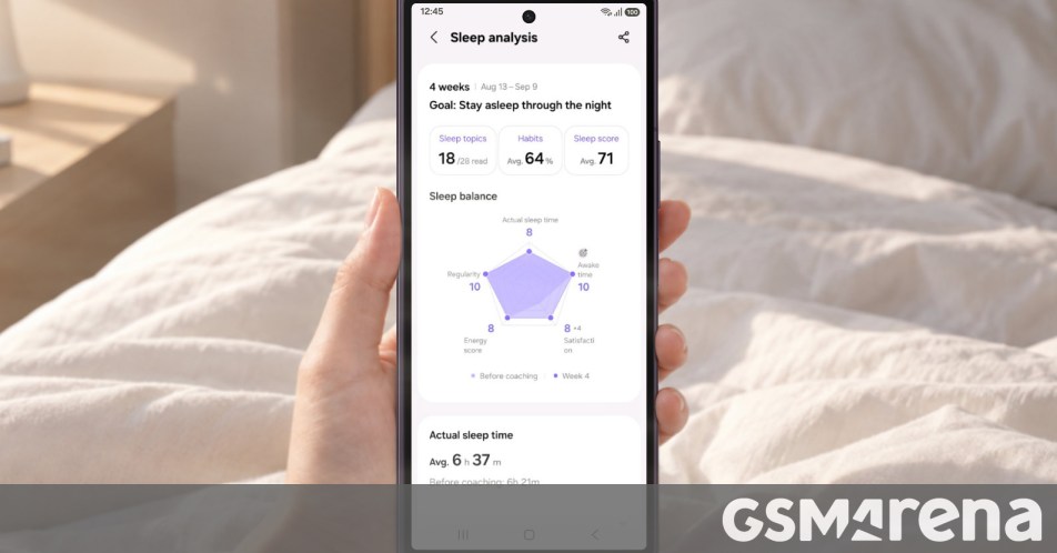 Samsung Health update improves Sleep Coaching and Running Coach