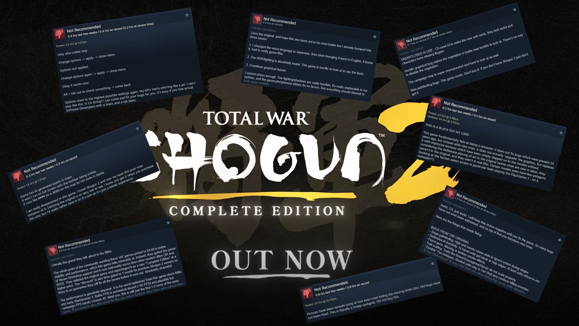 AI or bugs? The Total War: SHOGUN 2 remake has gamers irate.