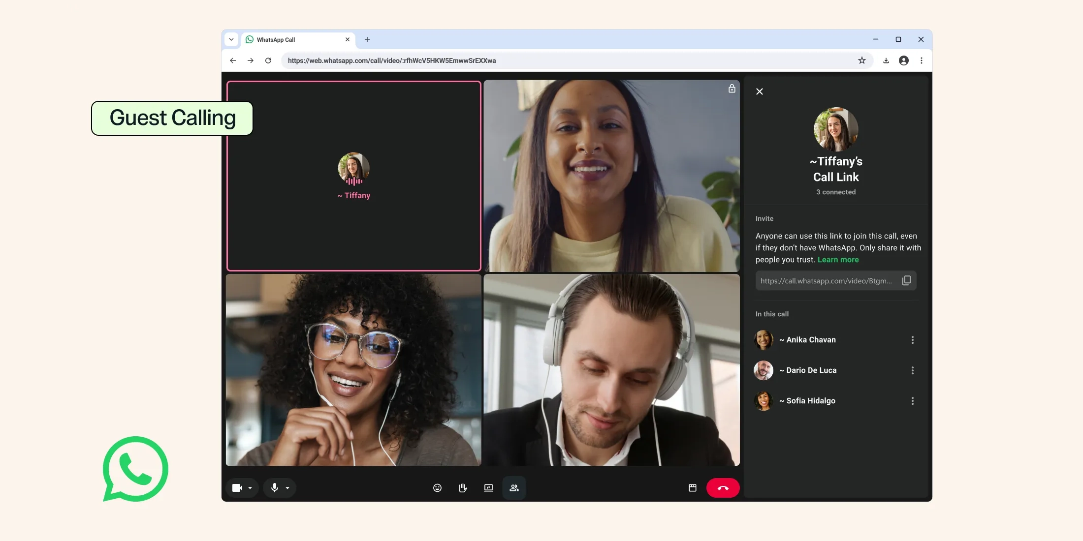 You can now join a WhatsApp call without an account