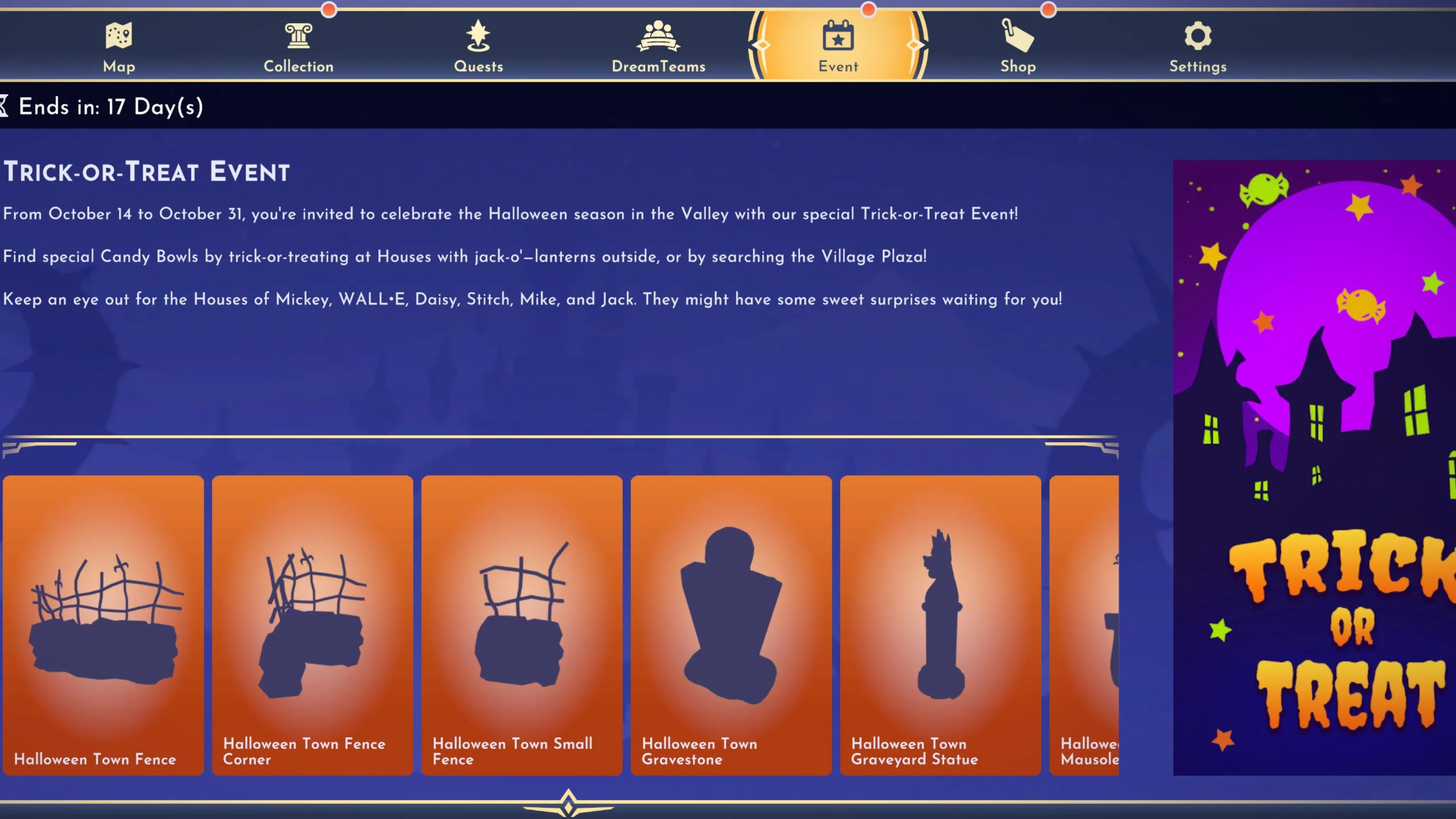 Trick or Treat Event Guide 2026 - Disney Dreamlight Valley