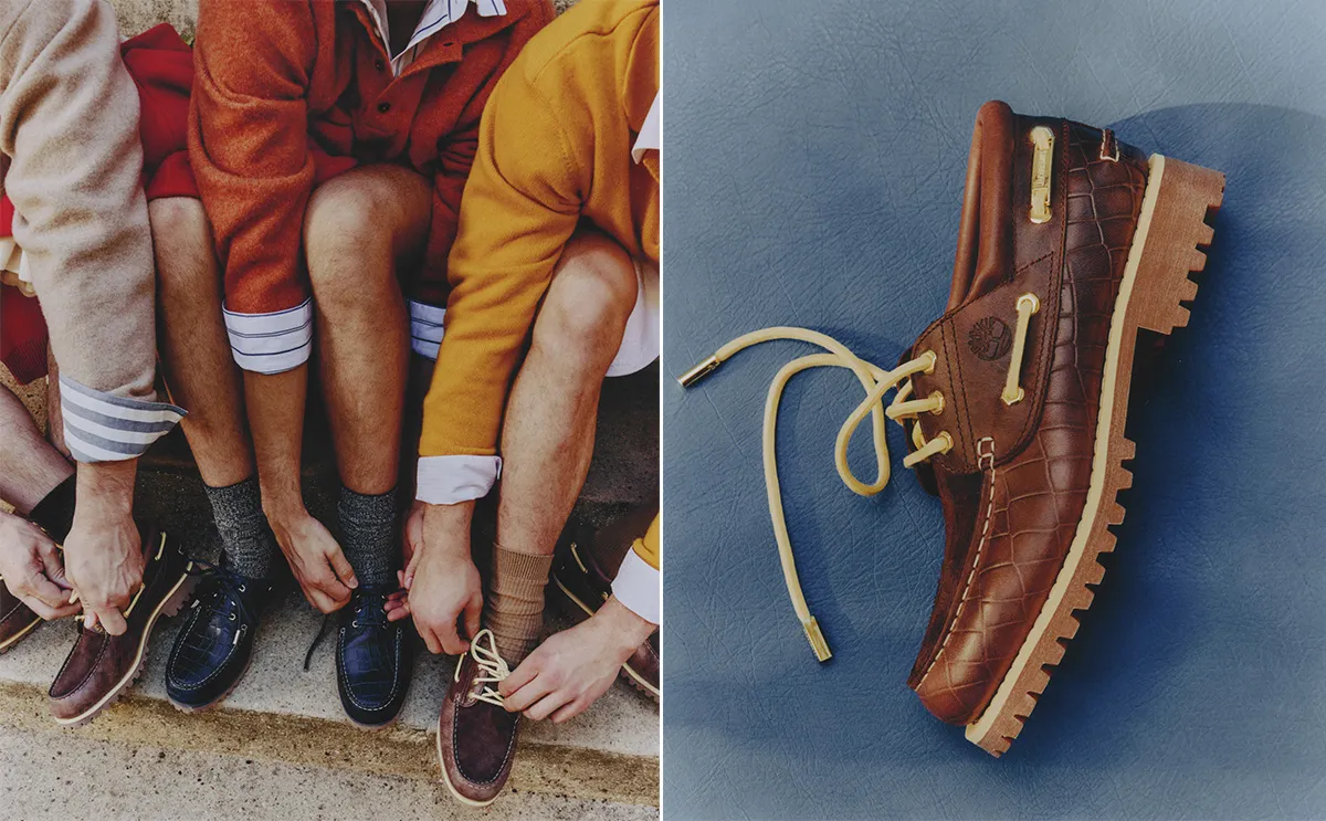 Timberland and Jacquemus Are Back Together on Two Croc Versions of the Lug Sole Boat Shoe