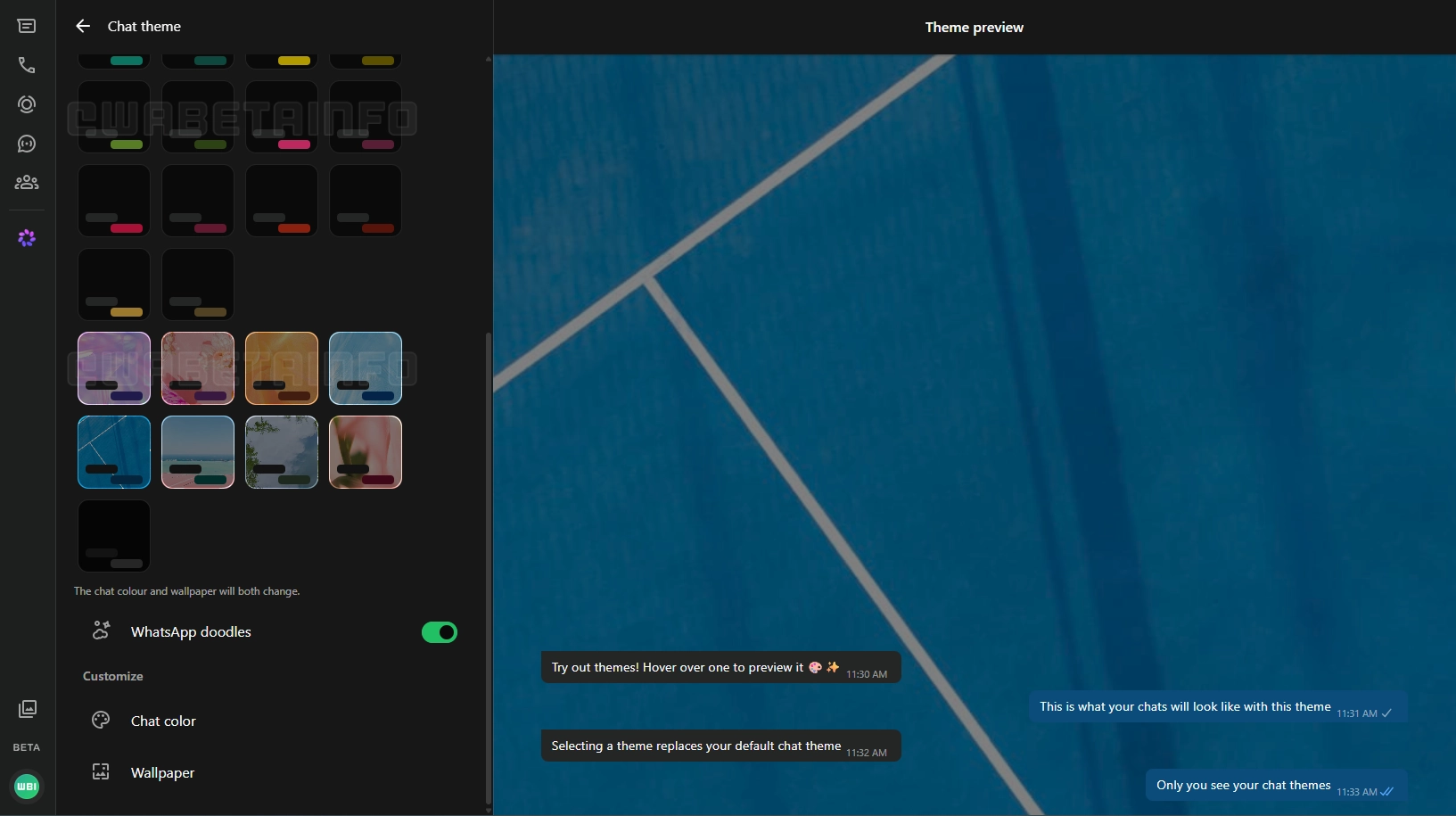 WhatsApp Web introduces an update to customize chat themes