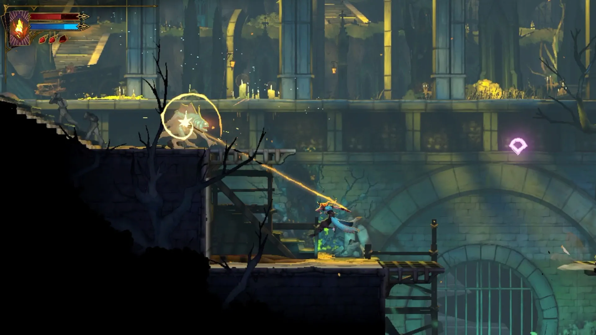 How to kill enemies with a whip attack in Castlevania Belmont's Curse