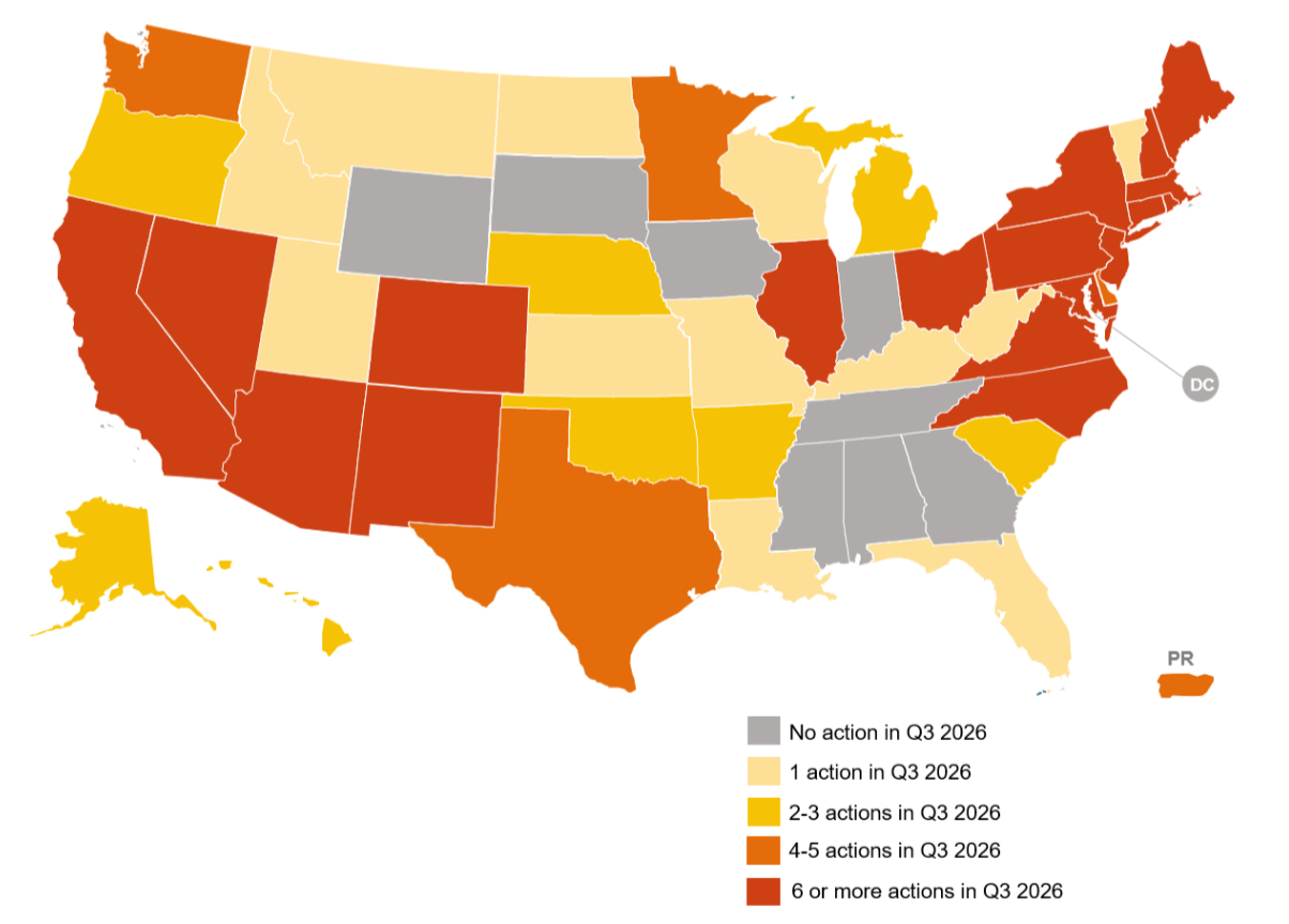 221 distributed solar policy actions were taken in Q3 all across country