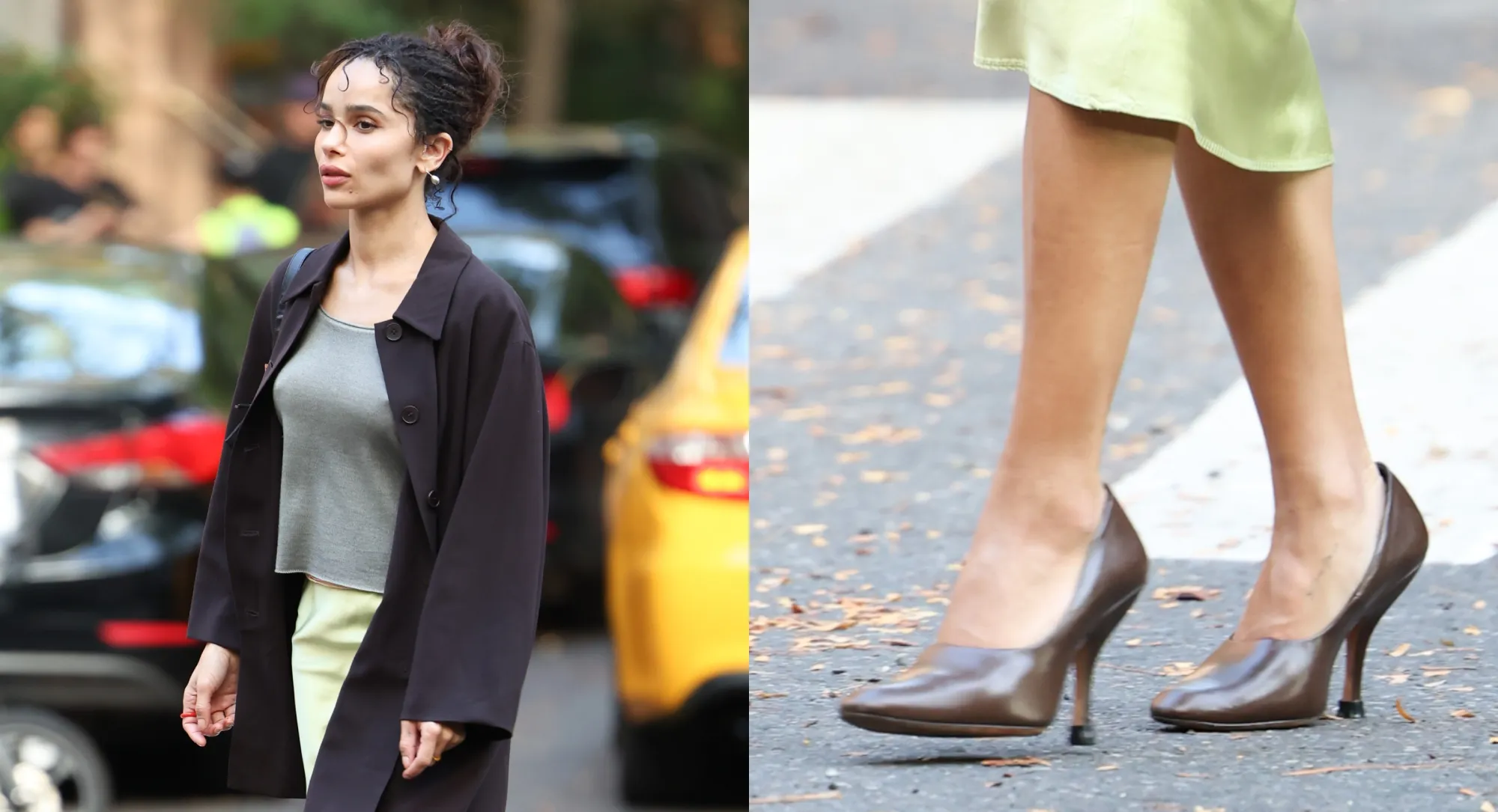 Zoë Kravitz Takes the High-Vamp Pump Trend to Set With Jude Pumps