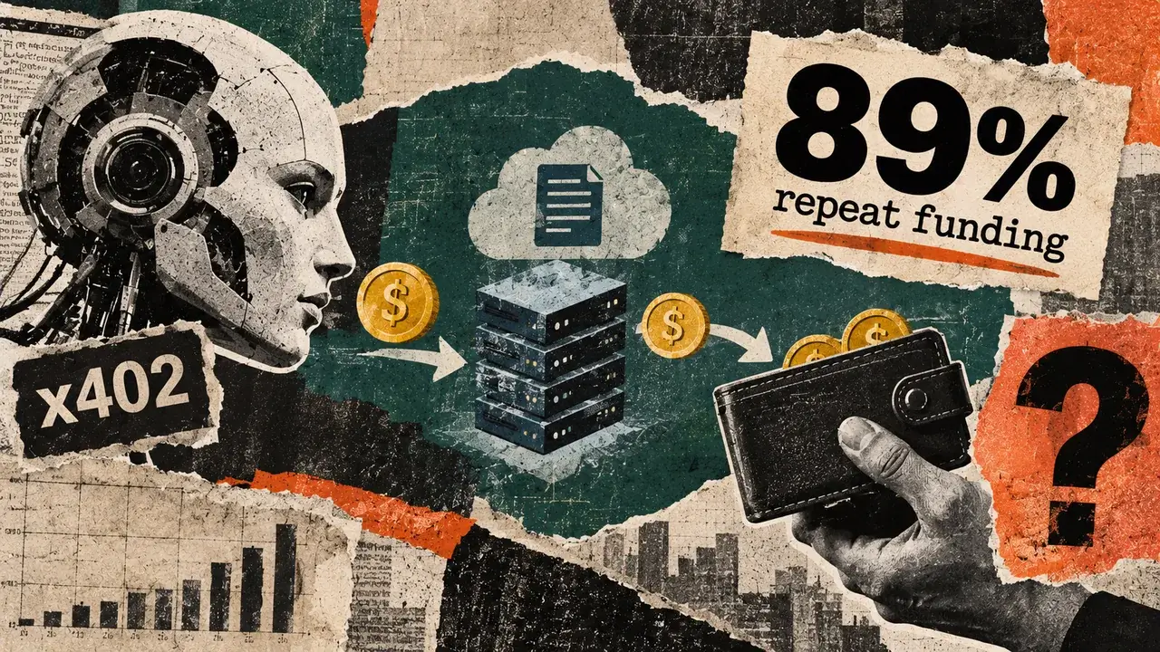 AI agents keep coming back for crypto as x402 wallet refill rate surges to 89%