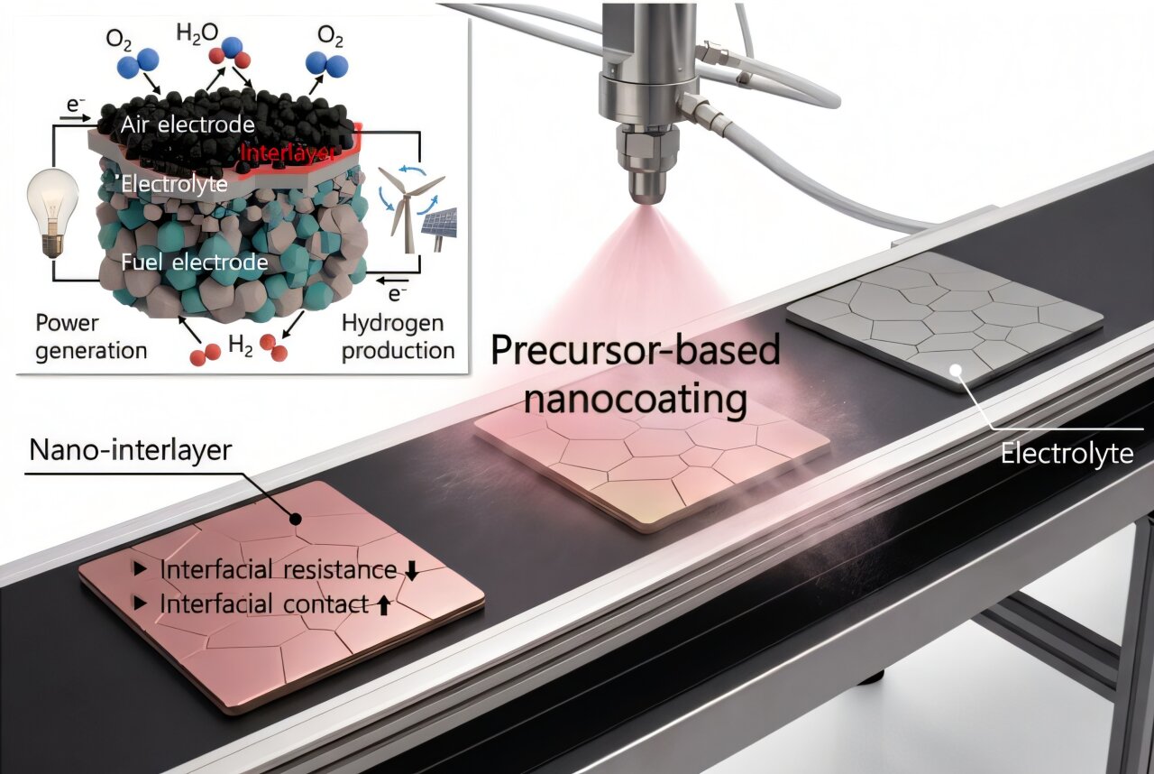 Nanoscale coating boosts hydrogen cell efficiency and durability by improving internal contact