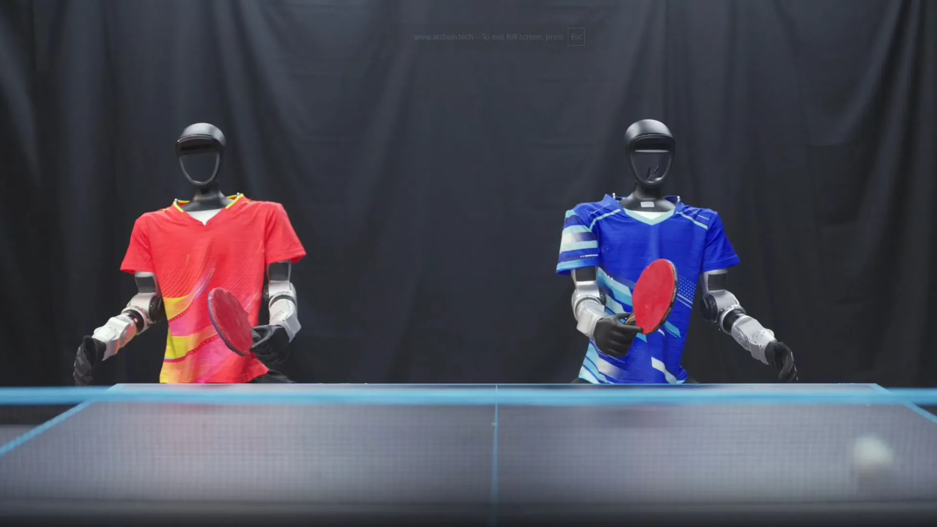 Two humanoid robots team up to play table tennis doubles, rally for over 10 shots