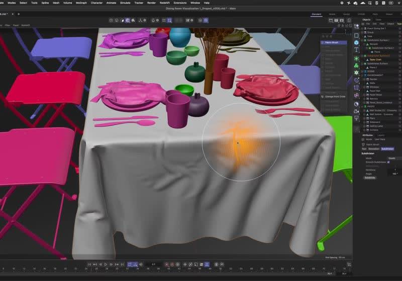 Cinema 4D adds procedural scattering, more realistic liquids, and faster rendering