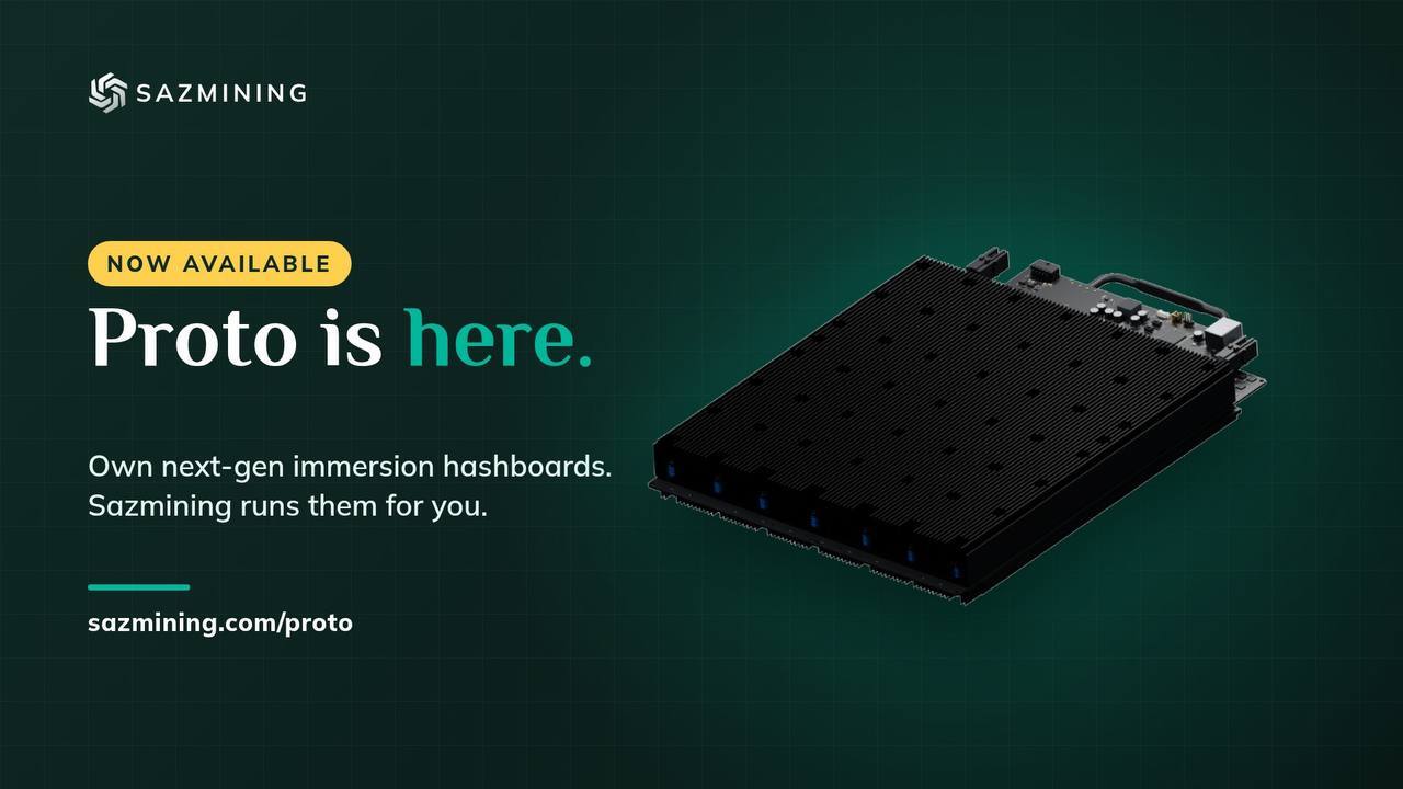 Sazmining Brings Proto’s Immersion Hashboards to Individual Owners, With 0% Financing From $1,397 Down