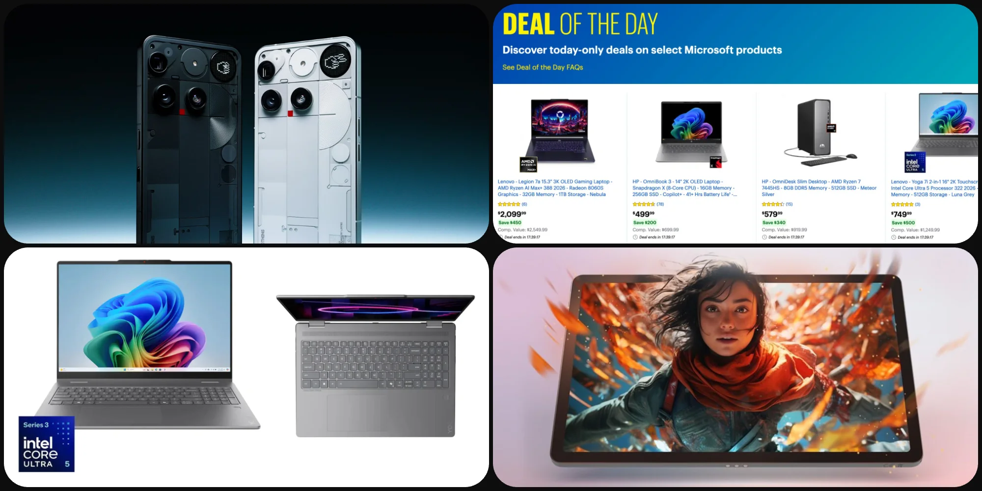 Deals: Nothing Phone (3) up to $300 off, Lenovo Android Idea Tab $142, Best Buy 1-day laptop sale up to $500 off, more