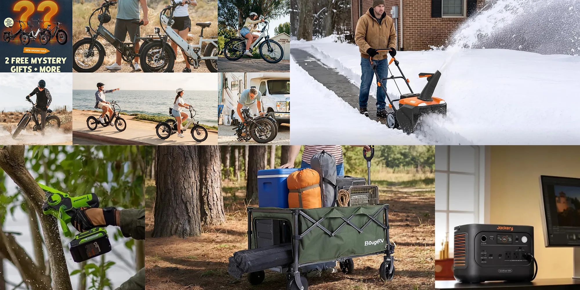 Lectric treats riders with up to $762 e-bike savings in spooky sale, Worx snow blower, Jackery 1,024Wh V2 power station, more