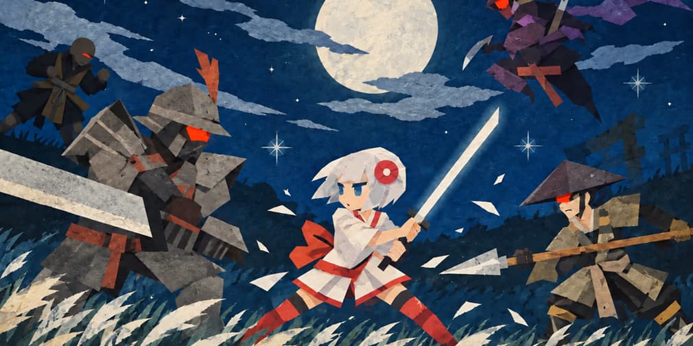 Hoshikage is a one-fingered sword-battling action game that lets you feel like an anime heroine