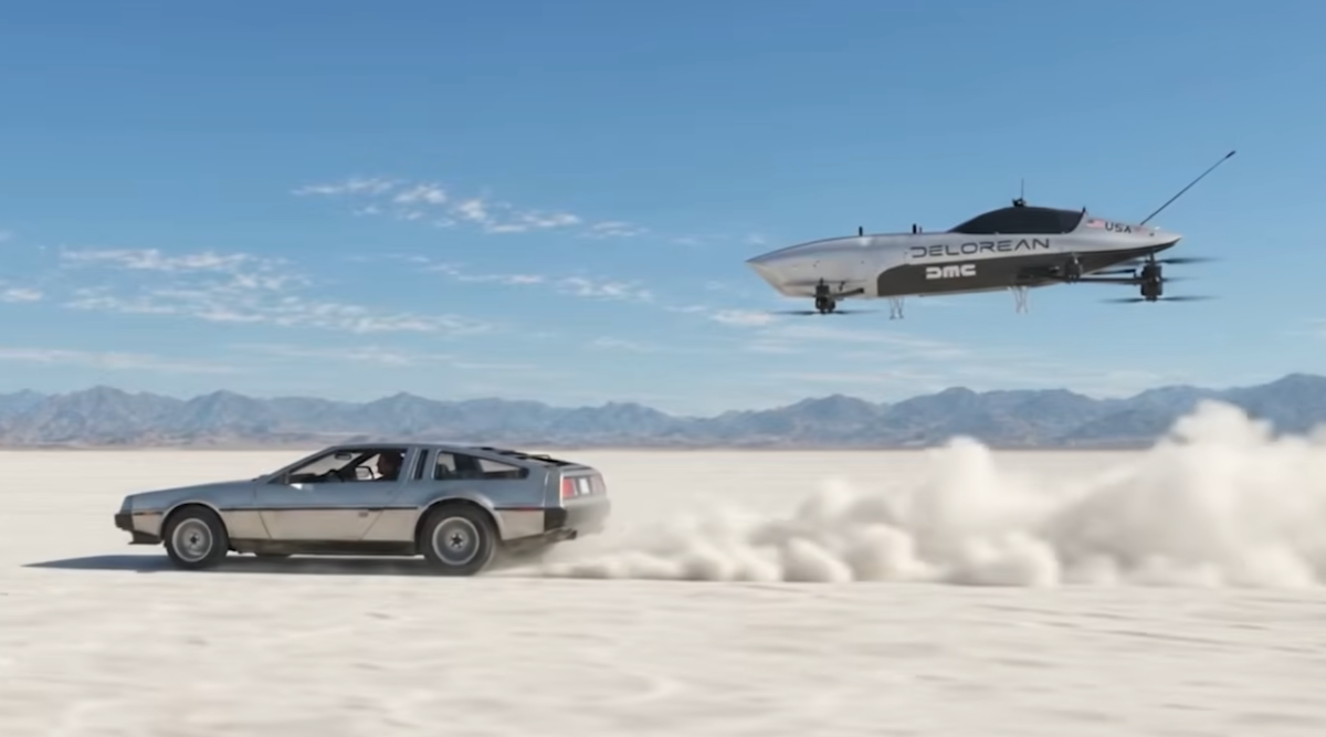DeLorean Takes A Ride On Tesla’s “Flying Car” Coattails