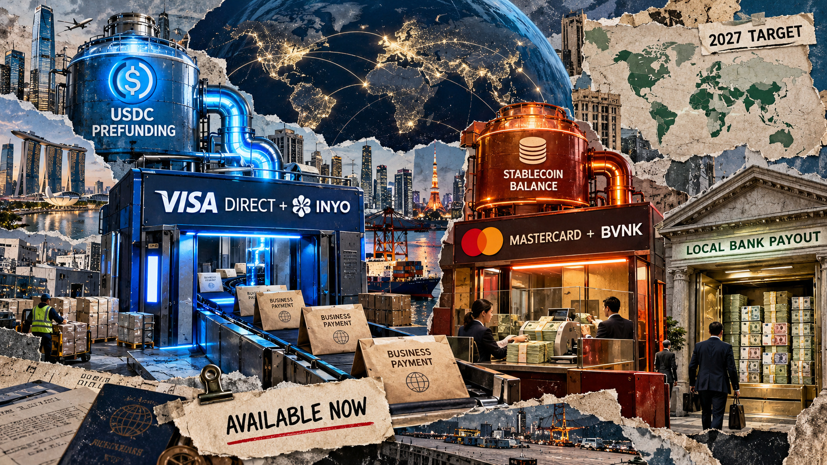 Visa and Mastercard adopt USDC payouts across 200 countries