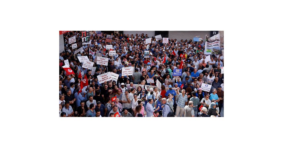 Tunisians stage biggest protest in years against President Saied