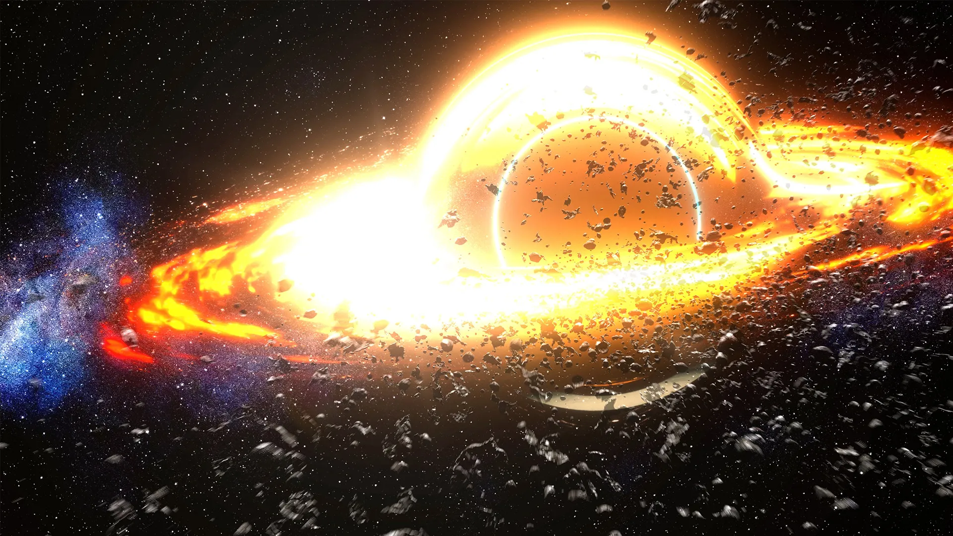 Astronomers spot a black hole tearing apart a star 3,500 light-years off-center