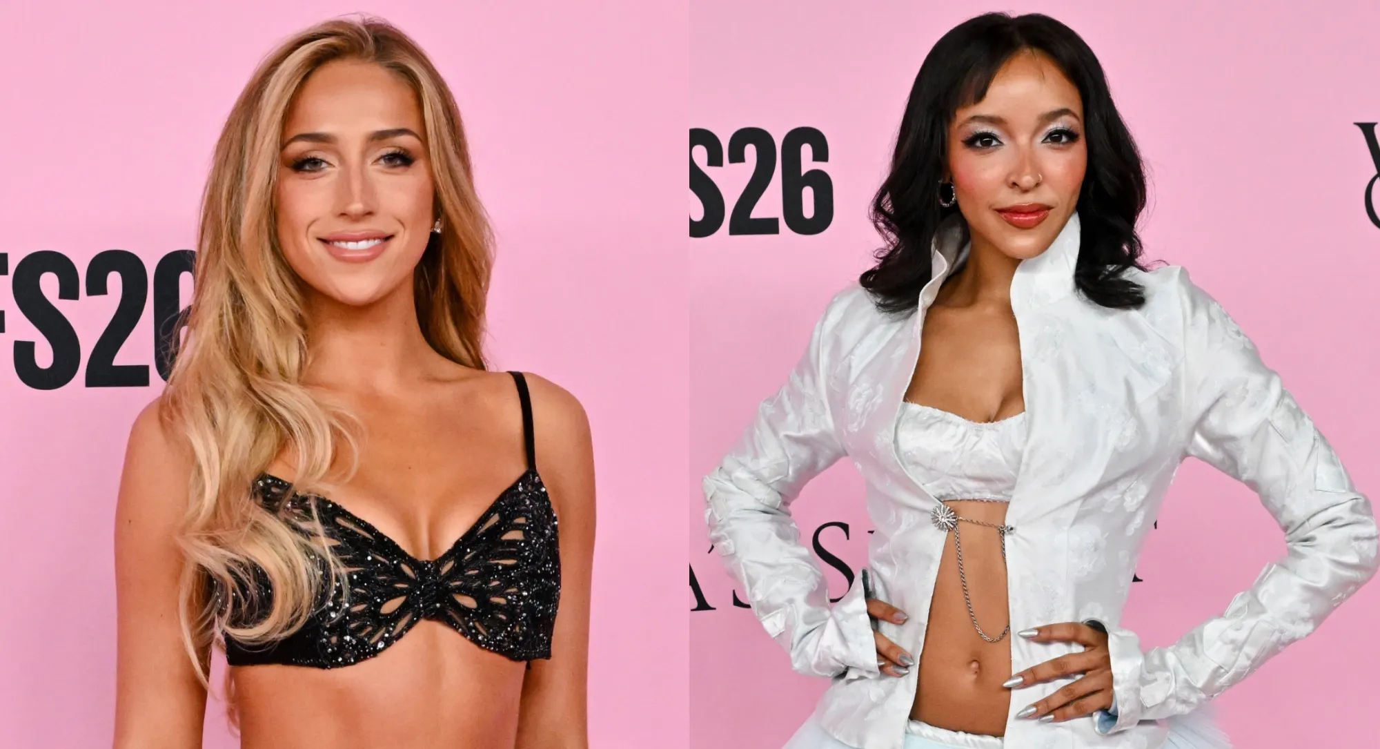 Tate McRae, Tinashe and Victoria Monét Bring Butterfly Bras, Corsets and Lingerie Lace to Victoria’s Secret Pink Carpet