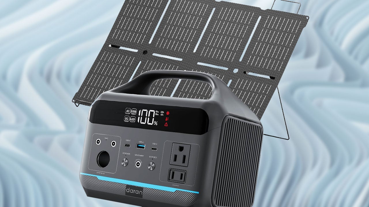 Save 50% (Nearly $200 Off) the Daran 288Wh 600W LiFePO4 Power Station With Solar Panel Kit