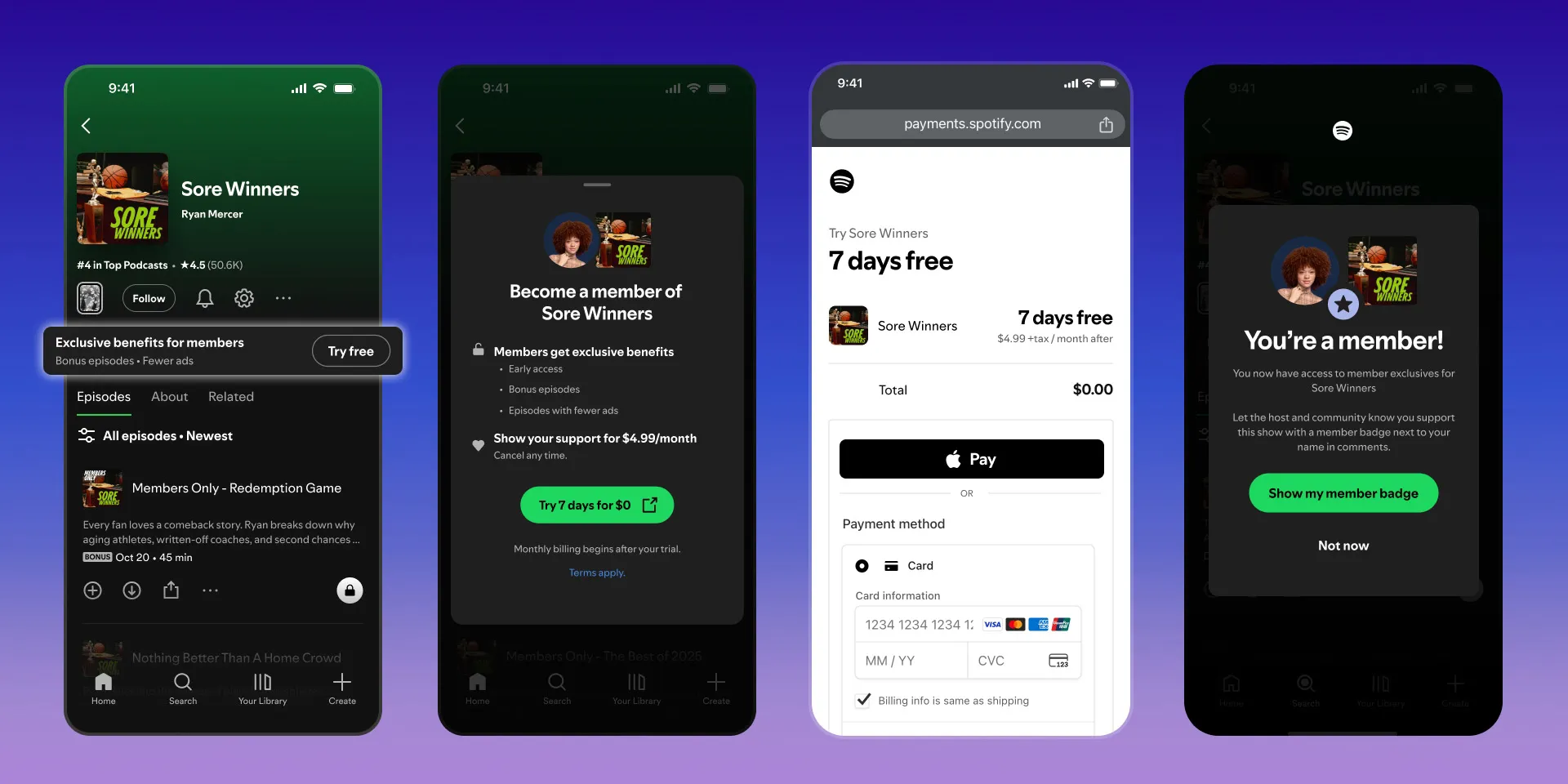 Spotify podcast memberships let you support your favorite shows and get added perks