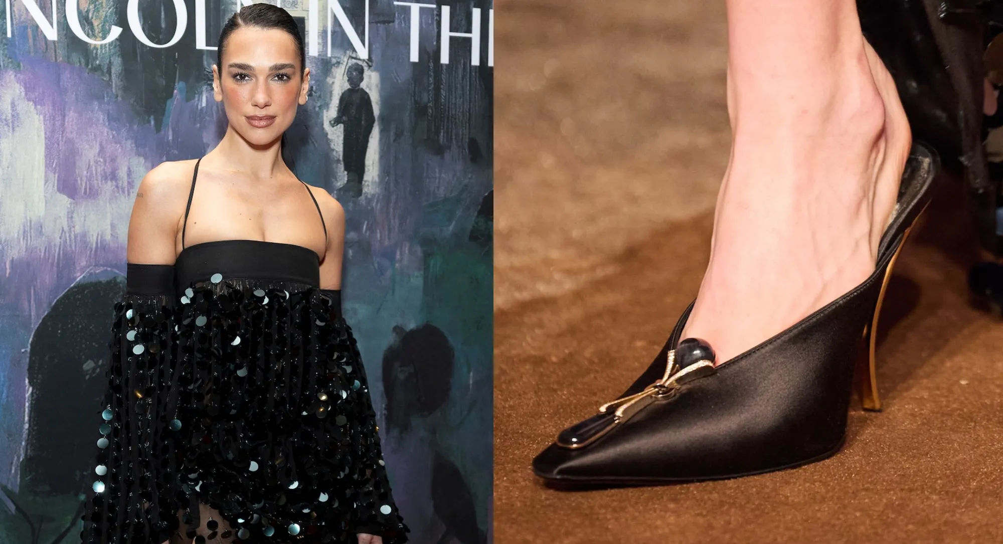 Dua Lipa Embraces the Jeweled Shoe Trend in Brand New Ferragamo Spring 2027 Mules in New York