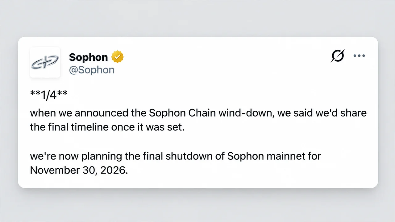 Sophon Set to Pull Plug on Layer 2 Network After $70M Funding Push