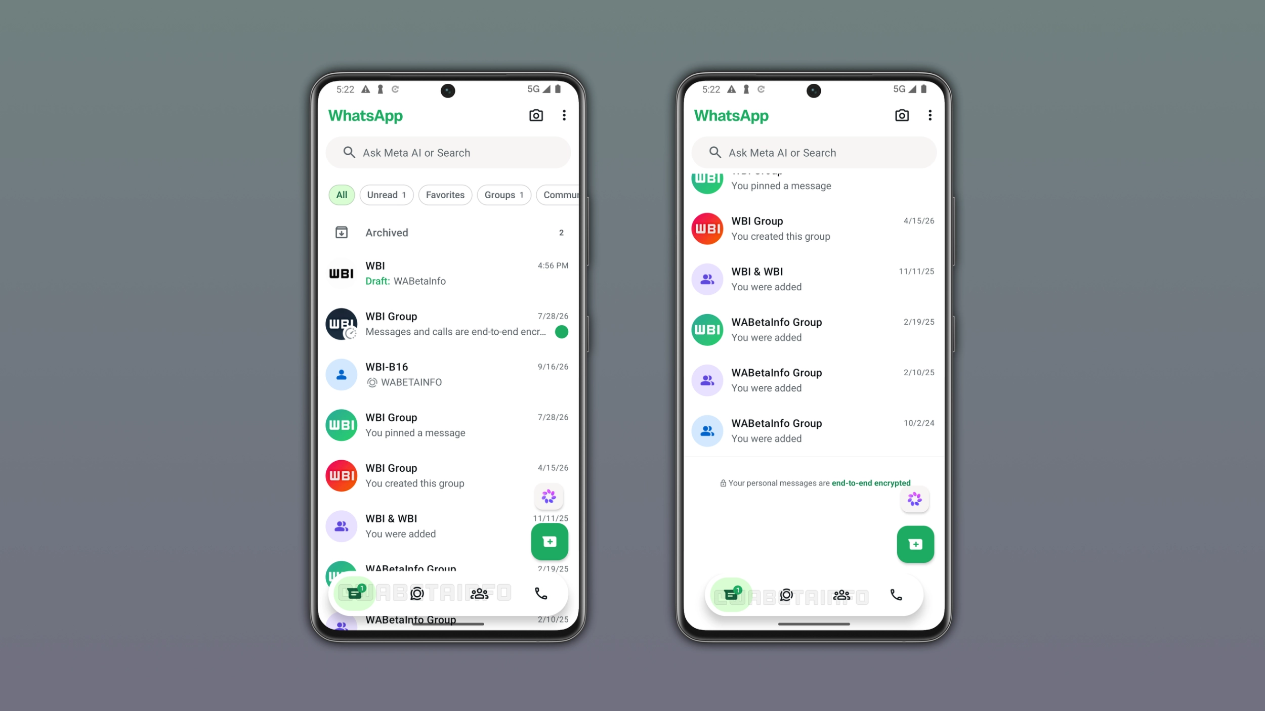 WhatsApp is testing a dynamic bottom navigation bar on Android