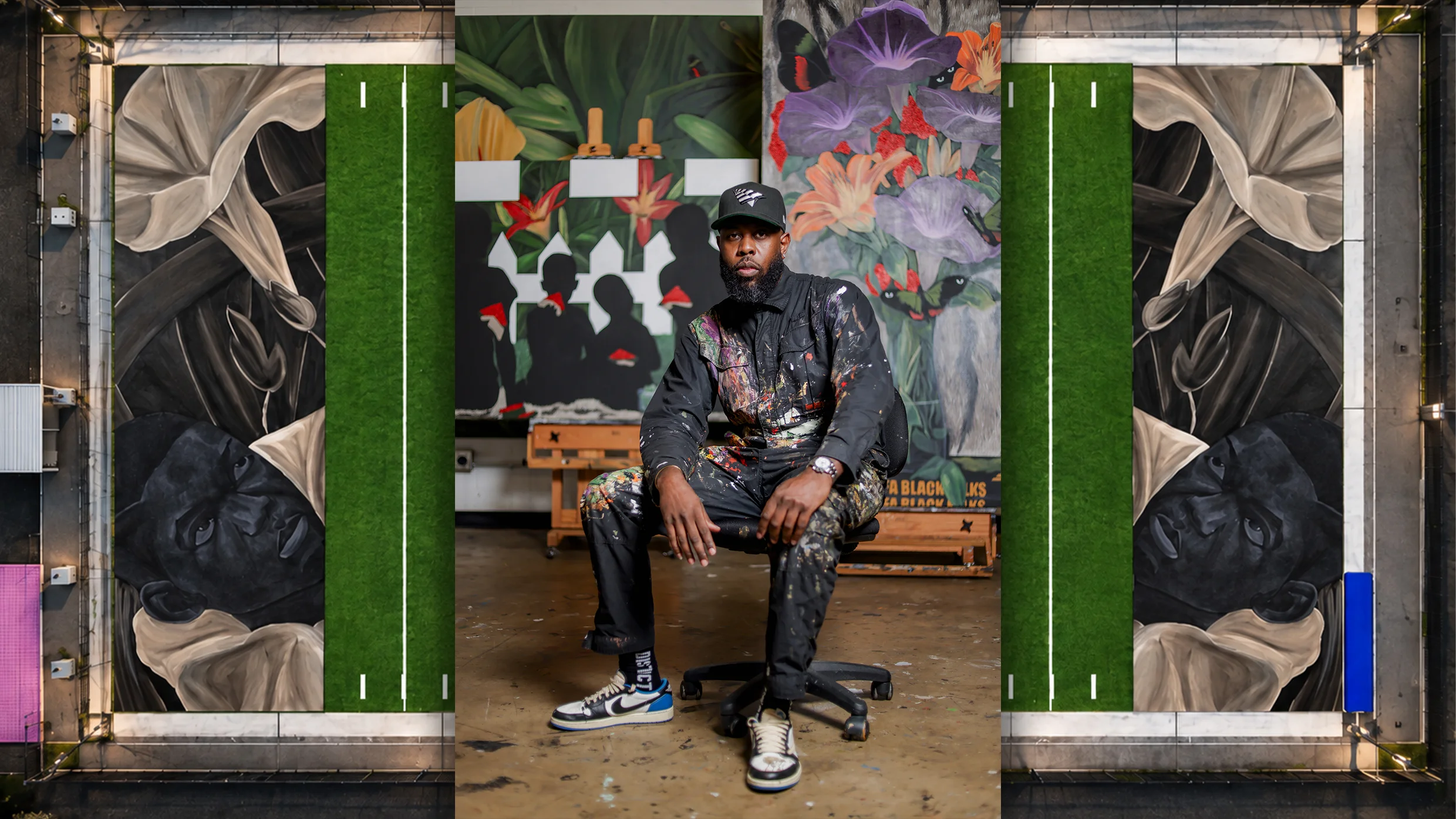 Why the NFL is painting a giant mural on the end zones of this football field