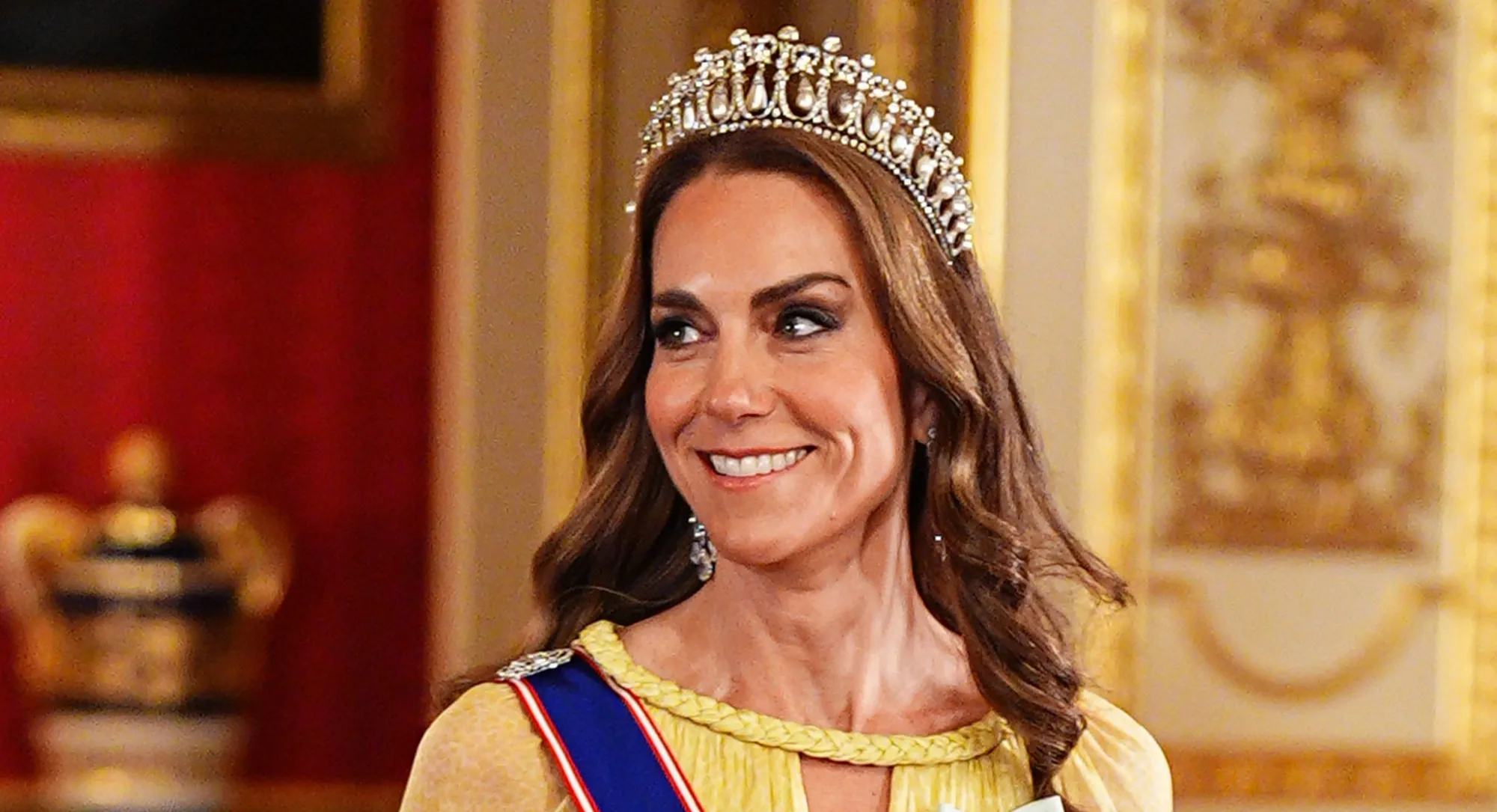 Kate Middleton Elevates Butter Yellow Elie Saab Gown With Historic Royal Jewels at Oman State Banquet