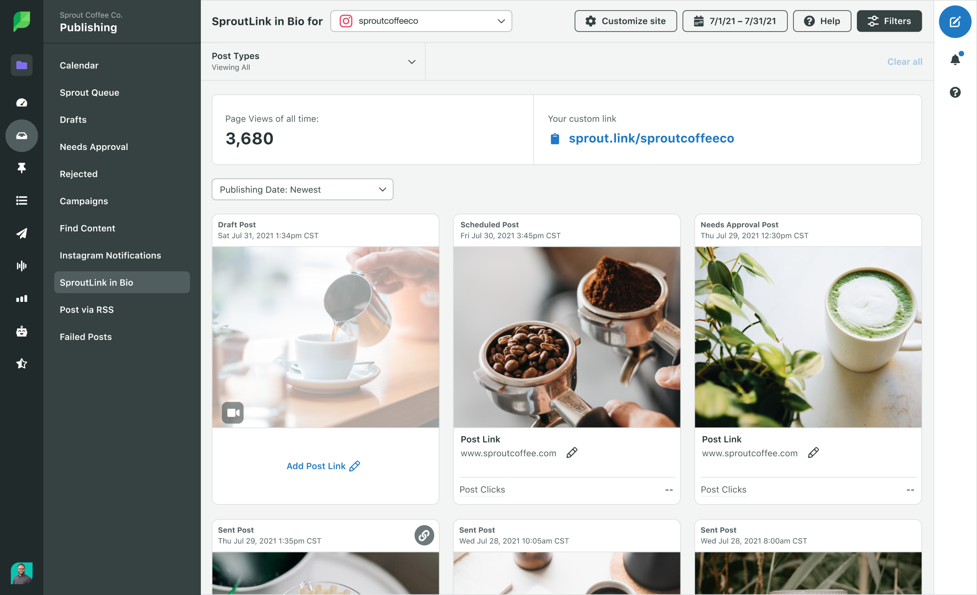 SproutLink vs. Linktree: Which link-in-bio tool is right for your brand?