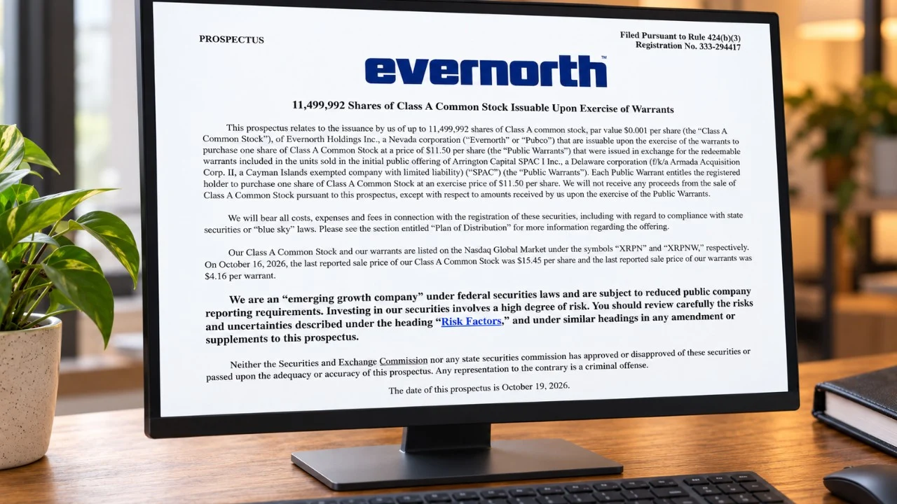 Ripple-Backed Evernorth Eyes $132M Funding Amid XRP Buying Plans