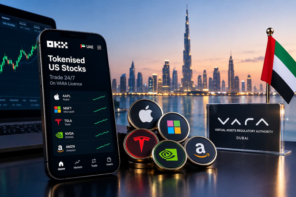 OKX UAE Launches Tokenised US Stocks with 24/7 Trading on VARA Licence