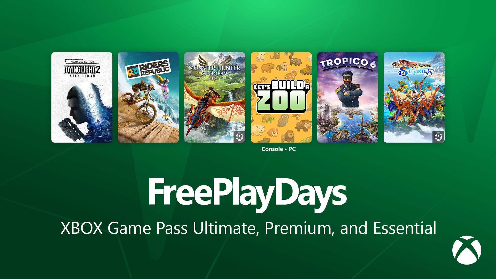 Free Play Days – Dying Light 2, Riders Republic, Monster Hunter Stories, Let’s Build a Zoo, and More