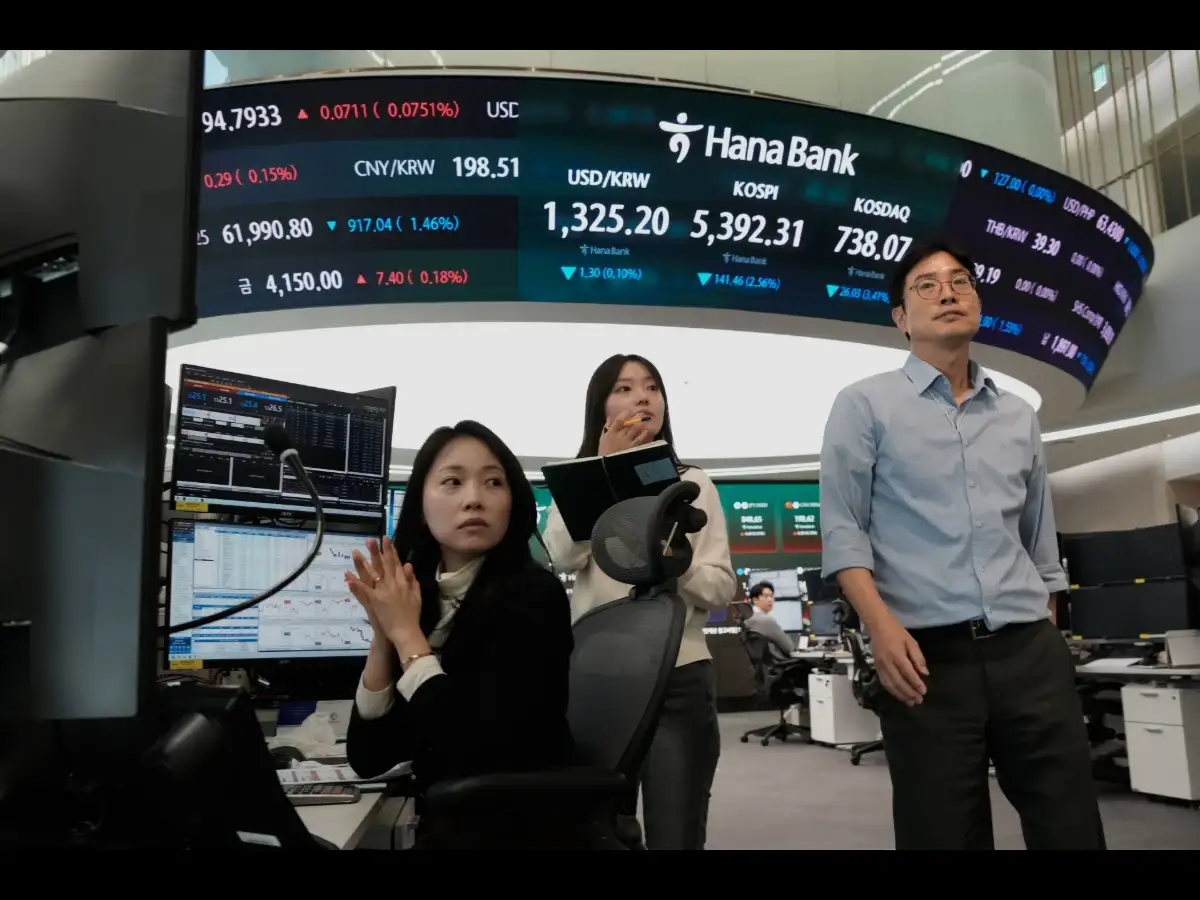 World shares are mixed after Wall Street's AI-related losses, while oil prices jump