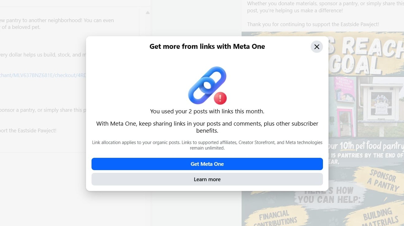 Meta is charging government and nonprofit pages to post links on Facebook