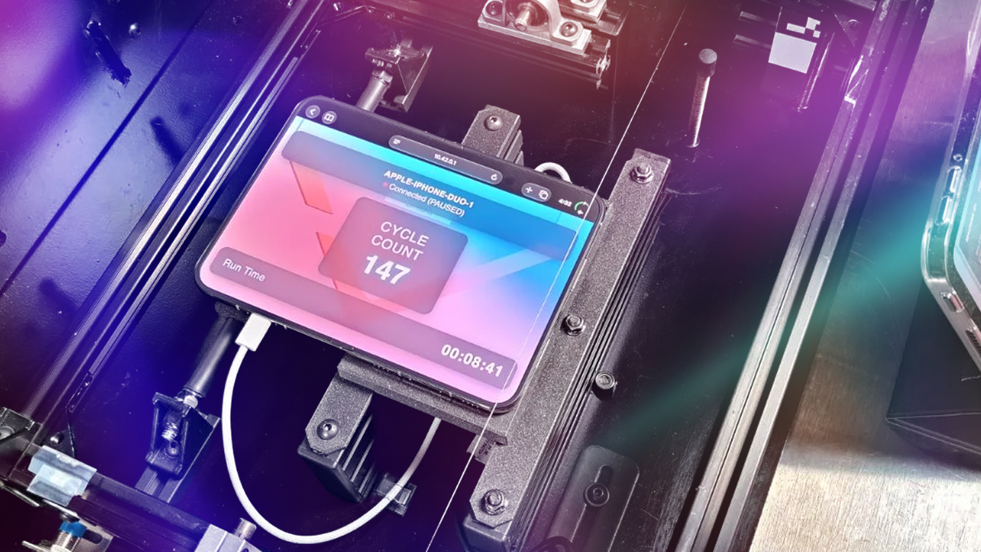 The iPhone Duo Is Now in Our Custom-Made Foldable Phone Test Machine. Will It Beat the Galaxy Z Fold 8?