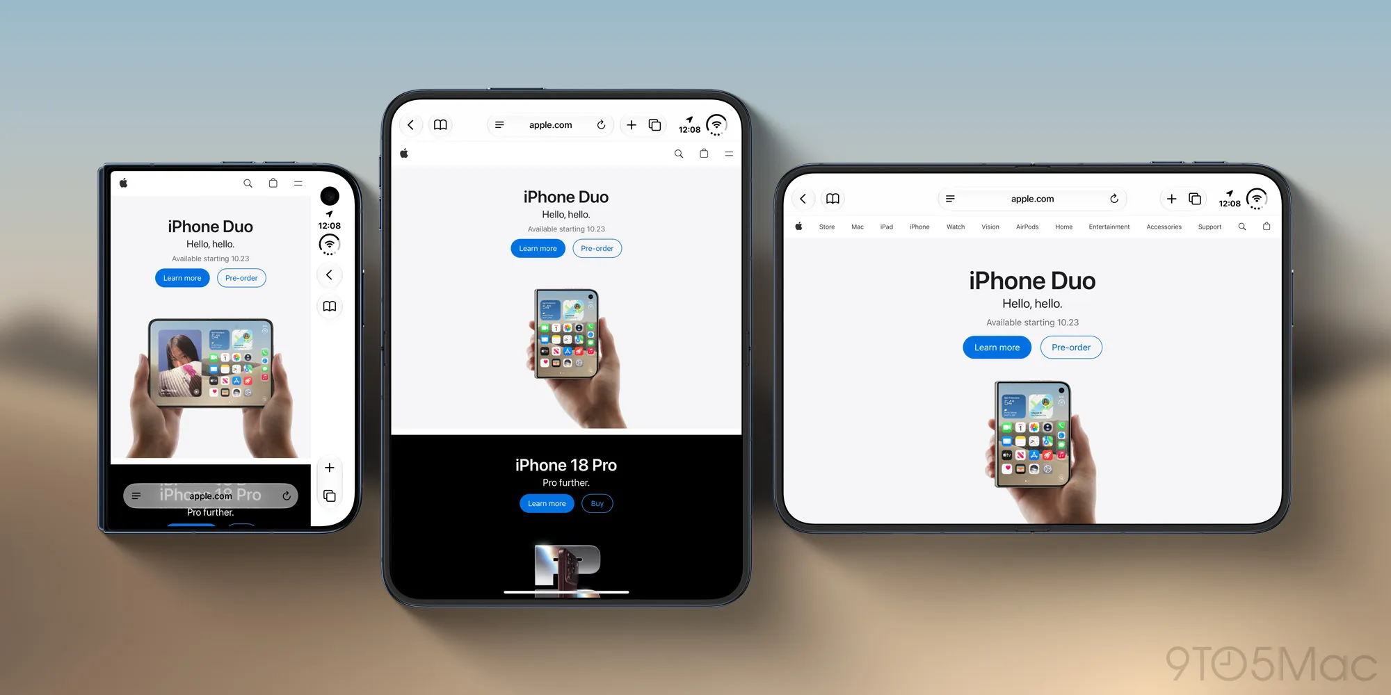 Apple exploring fix for Safari’s cramped layout on the iPhone Duo’s outer display
