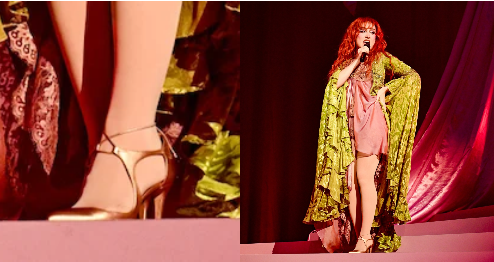 Chappell Roan Shines in Metallic Jimmy Choos During Super Graphic Spectacular at Los Angeles’s Shrine Theater