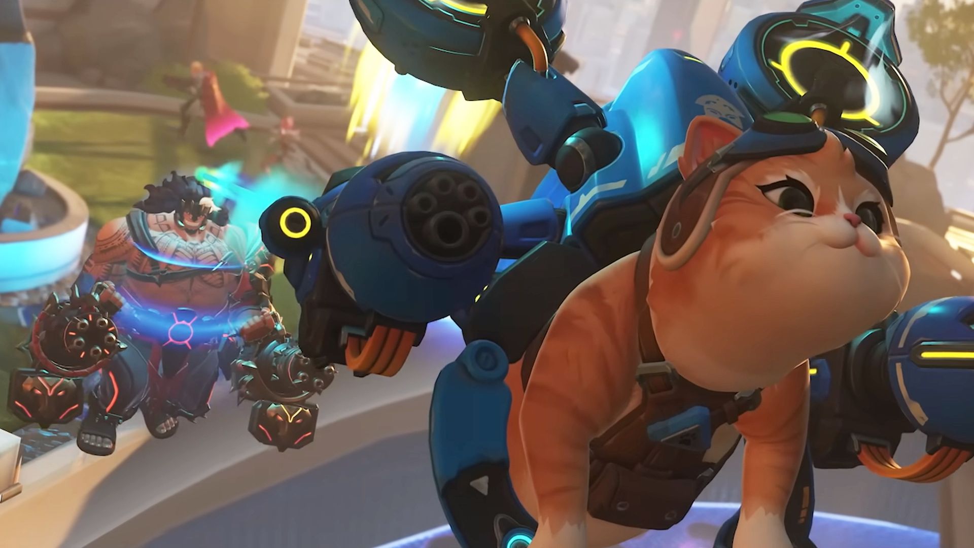 Overwatch devs took one look at Jetpack Cat and Bastion's combo and went 'oh, that's a little scary'