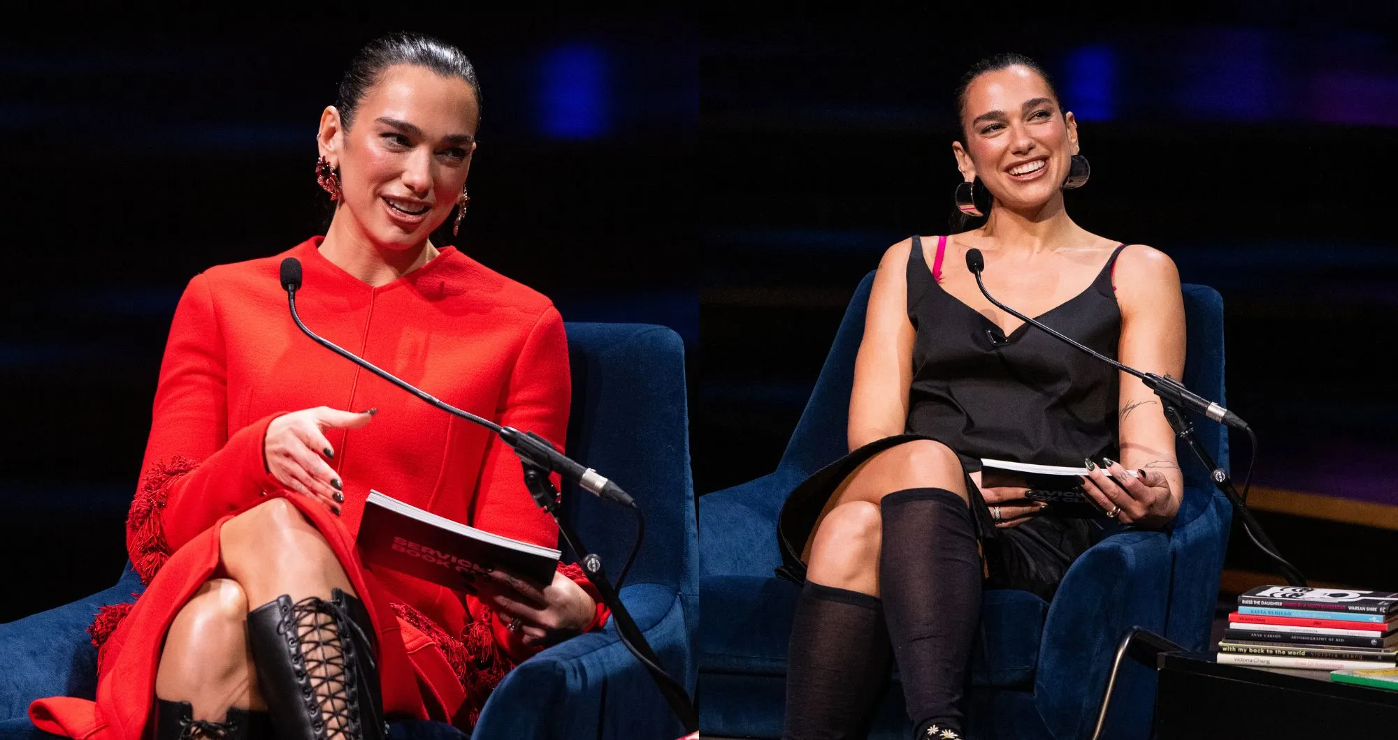 Dua Lipa Laces Into Le Silla Booties & Feather-Adorned Prada Pumps On the Same Day at London Literature Festival 2026