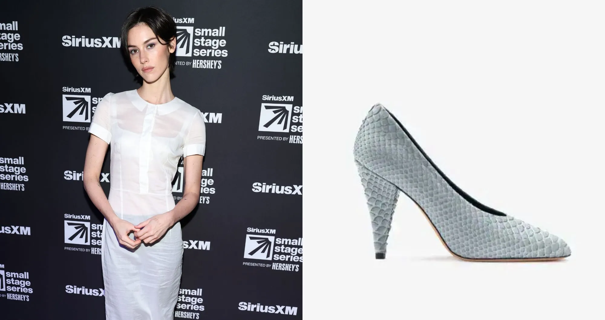 Gracie Abrams Adorns Her Feet in Jude Inez Python Pumps at SiriusXM’s Small Stage Series