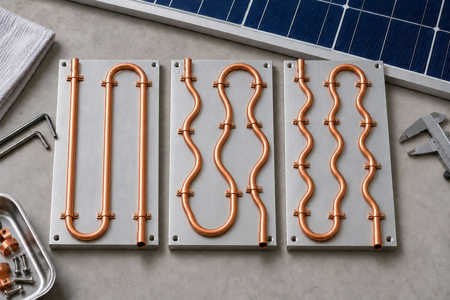 Researchers develop photovoltaic-thermal collector with wavy copper cooling tubes