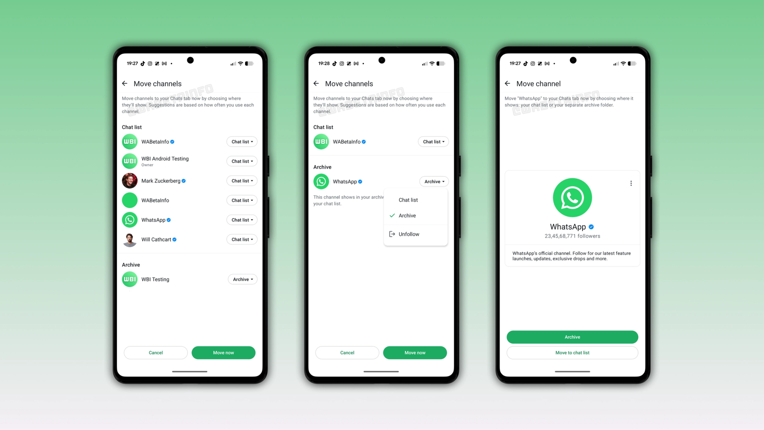 WhatsApp is refining the channel migration tool on Android
