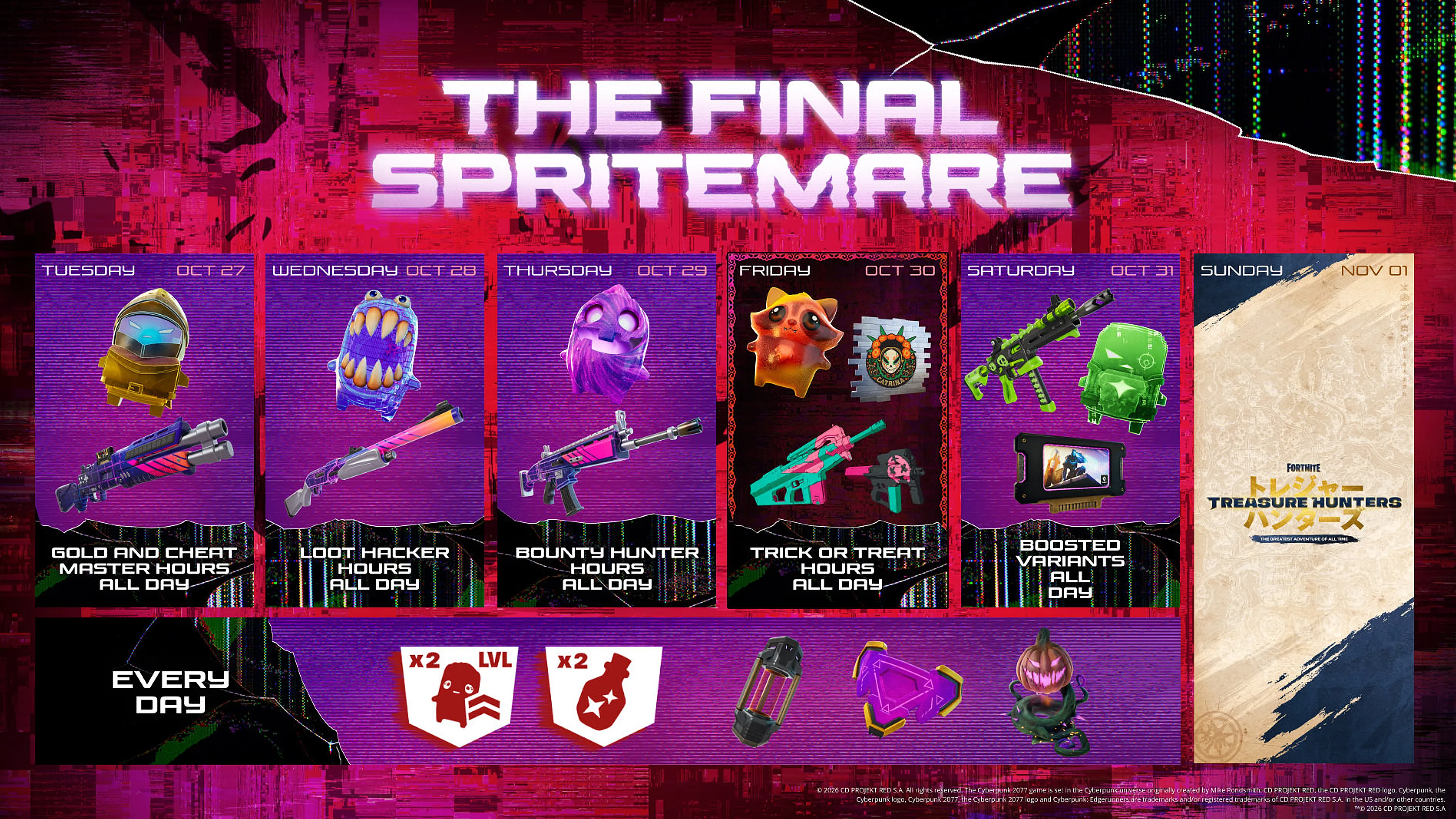 Fortnite Spritemare Week Power Hour Start Times (Sprite Rates Up & Lucky Locators)
