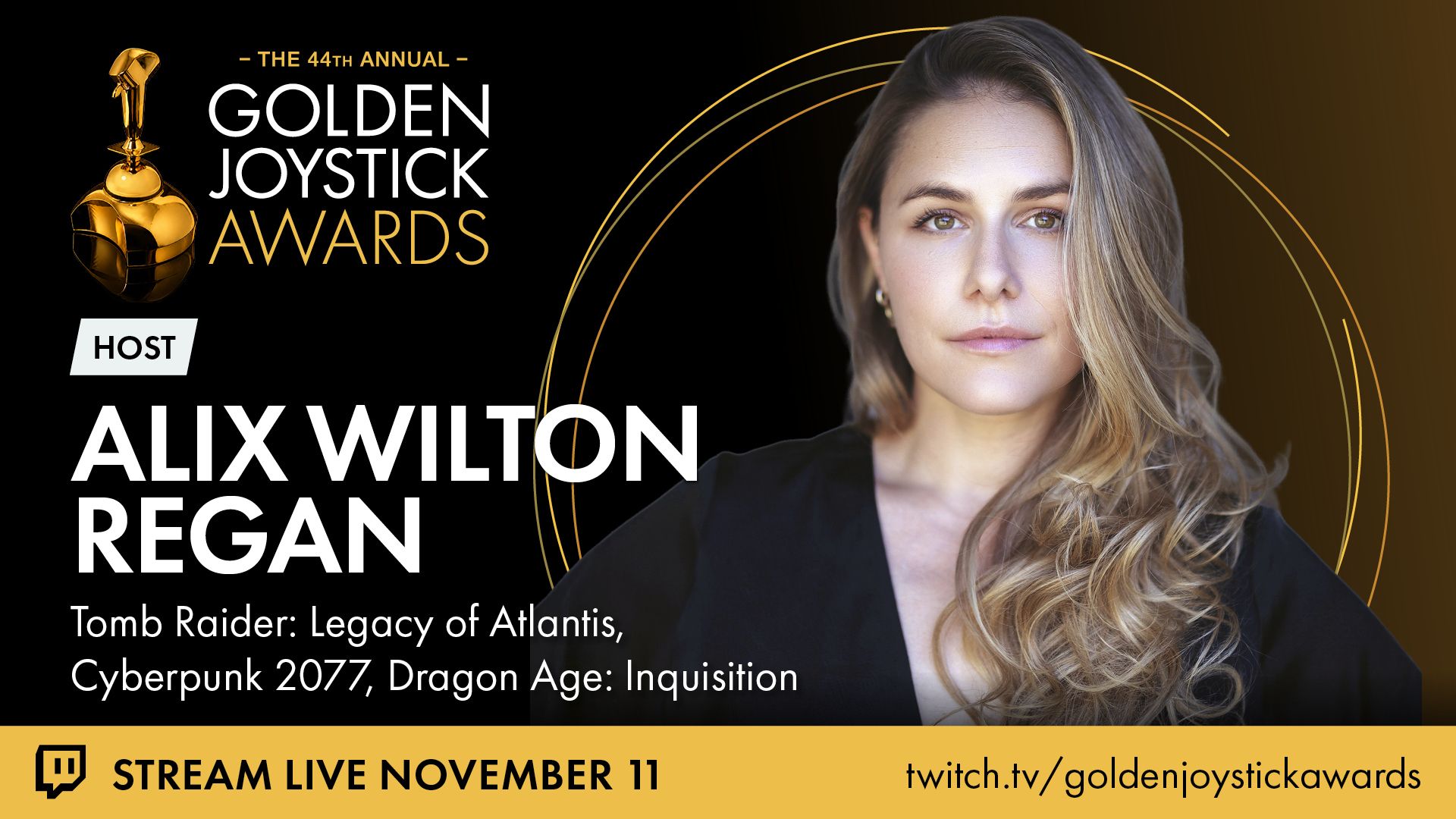 Alix Wilton Regan announced as Golden Joystick Awards host as Ultimate Game of the Year voting goes live