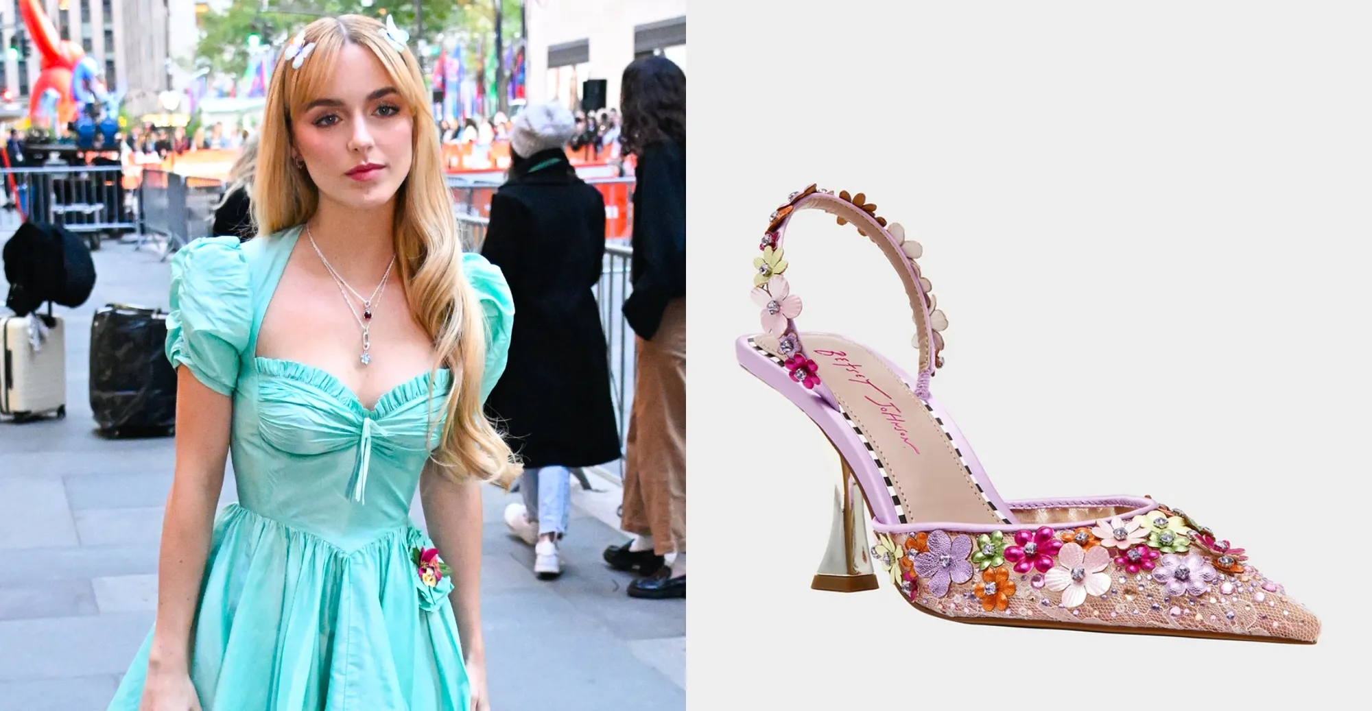 Mckenna Grace Continues Her ‘Hunger Games’ Style Streak in Flower-Embellished Betsey Johnson Heels