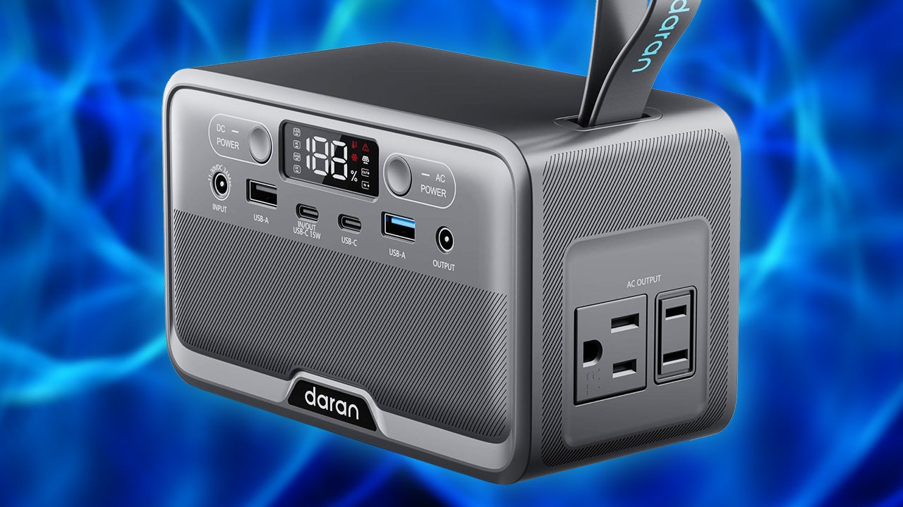 This TSA-Compliant Daran 89.6Wh 100W LiFePO4 Power Station Drops to Just $49.99