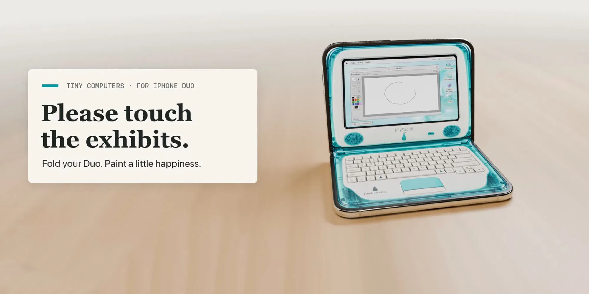 This super cute app turns your iPhone Duo into tiny vintage Macs