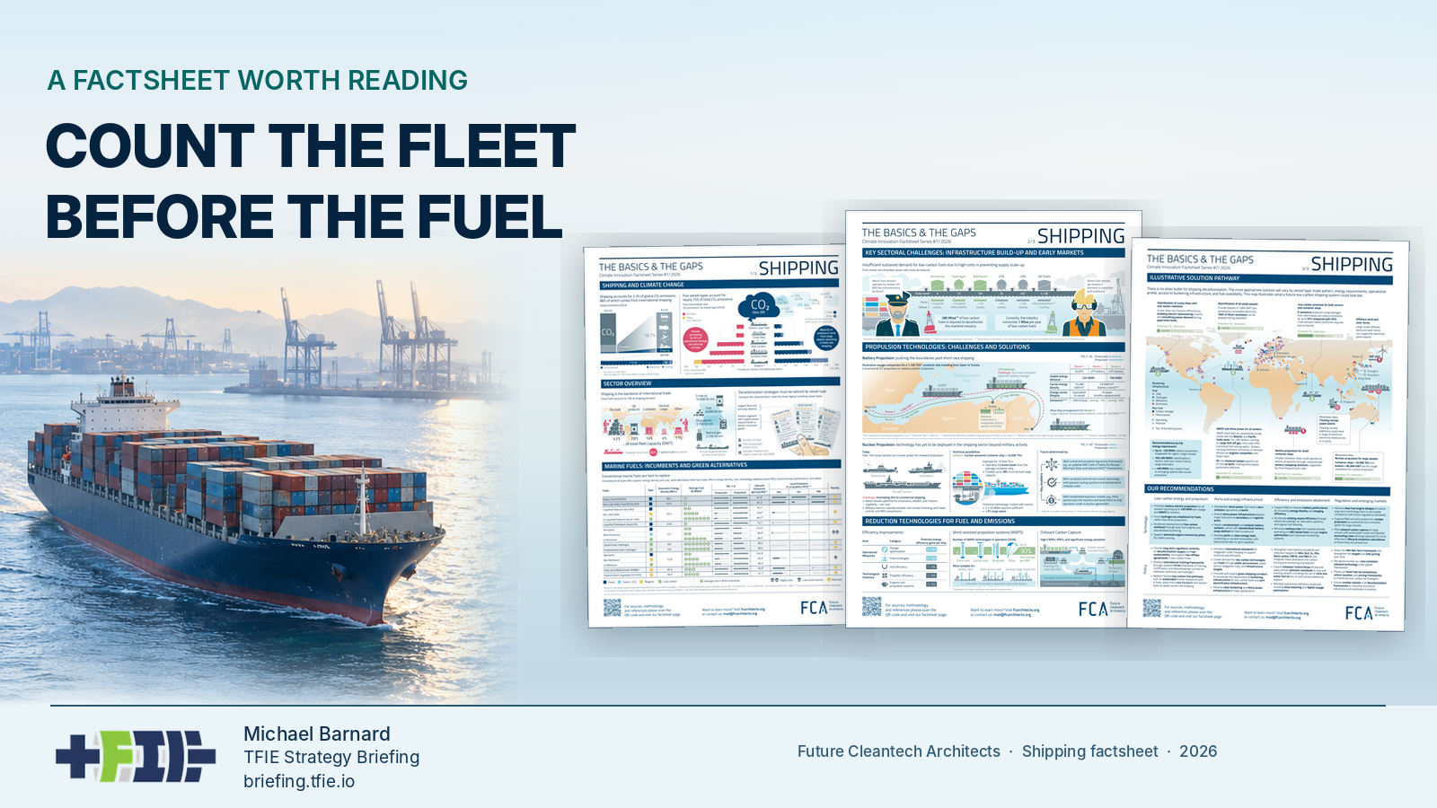 Future Cleantech Architects Has a Shipping Factsheet Worth Reading