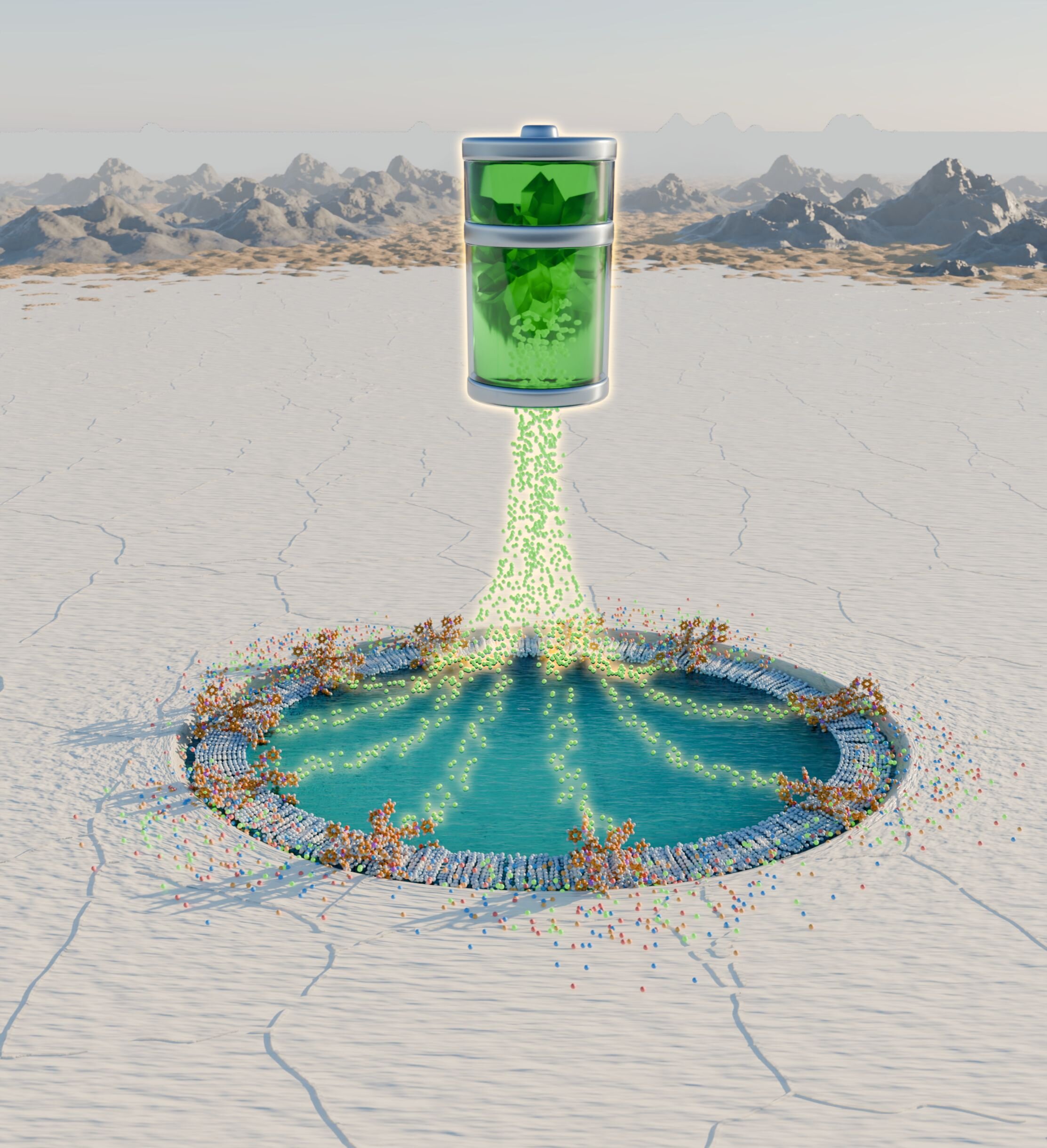 Living cells inspire tiny channels that could help extract lithium for batteries